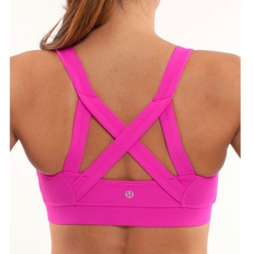Lululemon Cross My Heart Sports Bra Paris Pink Size 4